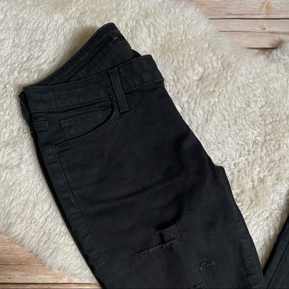 DSTLD Black Skinny Destroyed Jeans - Picture 3 of 11